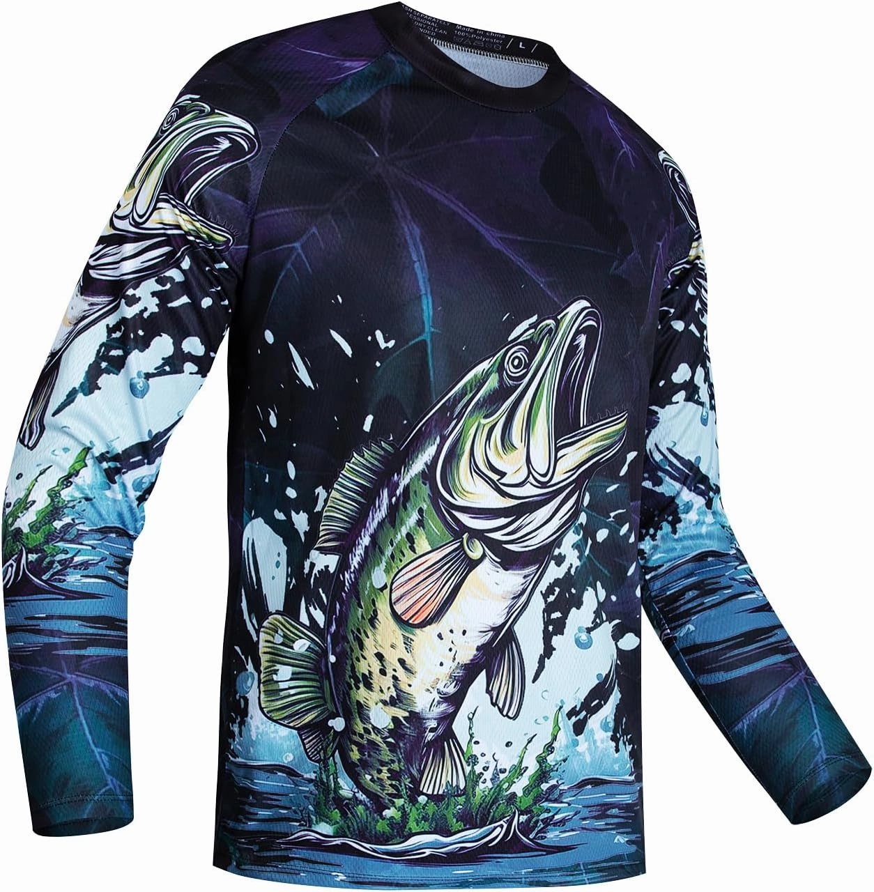 Weimostar Fishing Shirts for Men Long Sleeve Sun Protection Funny Tee T-Shirt