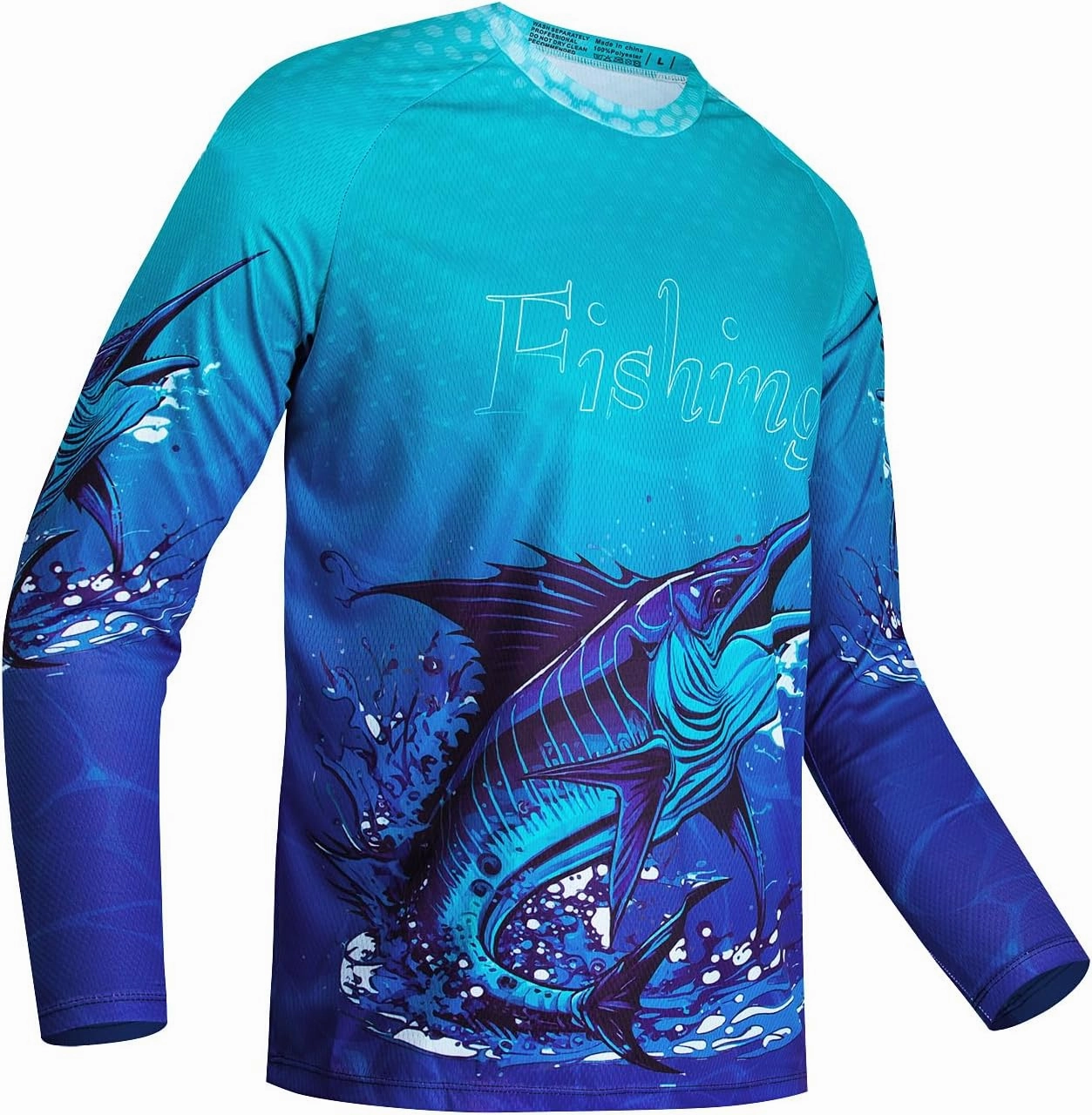 Weimostar Fishing Shirts for Men Long Sleeve Sun Protection Funny Tee T-Shirt