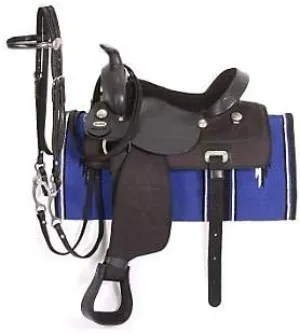 Western Barrel Racing Handmade Synthetic Cordura Horse Saddle Lightweight Trail Tack Equestrian Get Matching Headstall, Breastplate & REINS, Pad Size 10"-18" inches Seat Available, FRS21