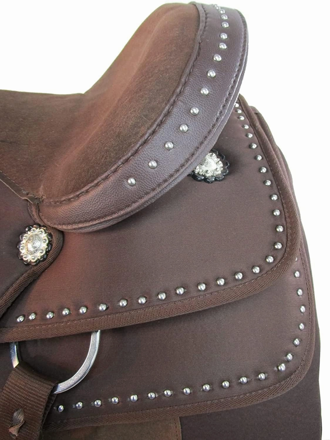 Western Barrel Racing Handmade Synthetic Cordura Horse Saddle Lightweight Trail Tack Equestrian Get Matching Headstall, Breastplate & REINS, Pad Size 10"-18" inches Seat Available, FRS24