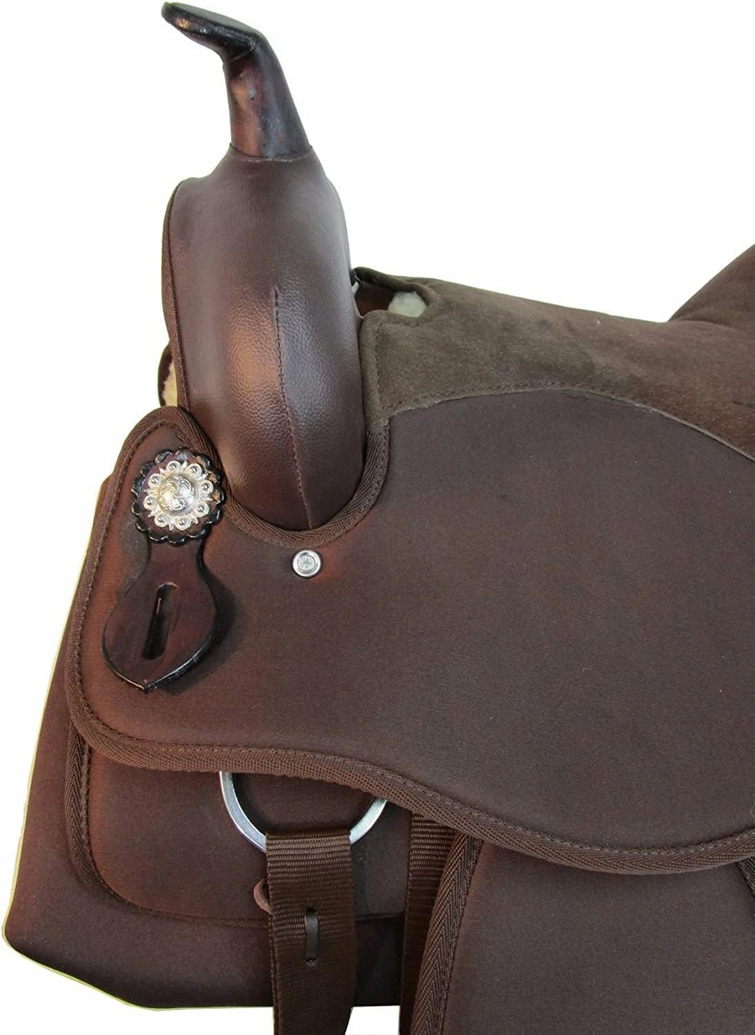 Western Barrel Racing Handmade Synthetic Cordura Horse Saddle Lightweight Trail Tack Equestrian Get Matching Headstall, Breastplate & REINS, Pad Size 10"-18" inches Seat Available, FRS24