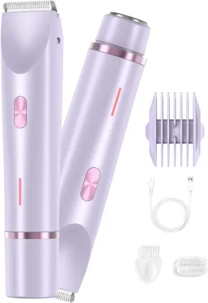 Whimsyard Shaver for Women, Ezme Razor, The Trimmie 2.0 by Ezme Female Electric Shaver, Ezme Pro Smooth Shaver Ezme Razor for Bikini Area, Legs, Detachable Head Cordless Wet Dry Use (Purple)