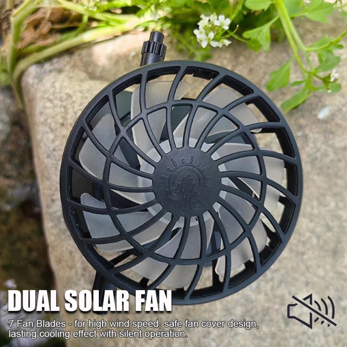 Wide Brim Solar Fan Hat, with 2 Solar Fans Beach Hat, Outdoor Sun Hat for Men and Women Waterproof Hiking Camping Fishing Hat