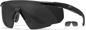 Wiley X Saber 315 Advanced Shooting Glasses, Safety Sunglasses for Men, UV and Eye Protection for Hunting, Fishing, Biking, and Shooting, Matte Black Frames, 2 Changeable Lenses, Ballistic Rated