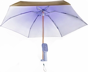Windproof Fan Umbrella Portable Cooling Sun Protection Lightweight Rechargeable Uv Blocking Mini Waterproof Folding Travel