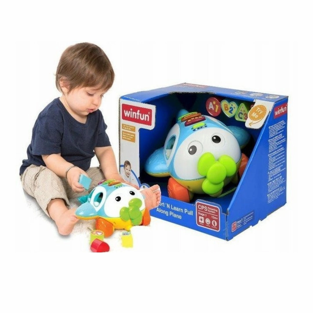 Winfun Sort And Learn Pull Along Plane
