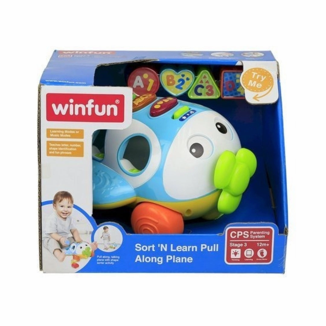 Winfun Sort And Learn Pull Along Plane