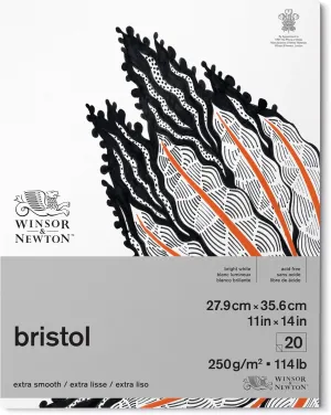 Winsor & Newton, Bristol Paper Pad 250 gsm, 11x14", 20 Sheets