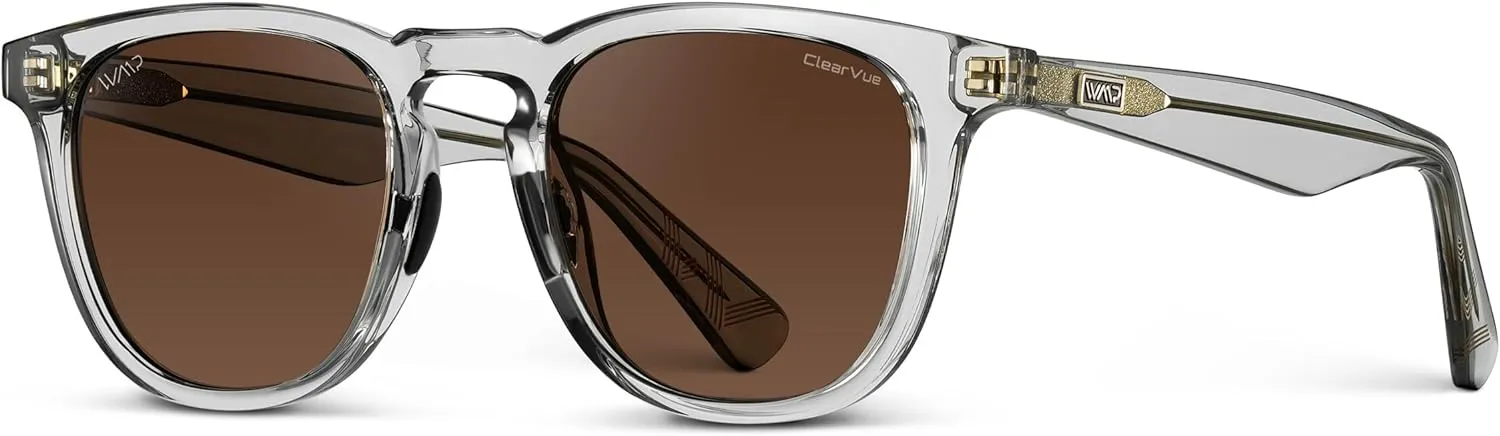 WMP Eyewear – Men’s Polarized Sport & Golf Sunglasses: Round Frame, Anti-Reflective Lenses, Non-Slip Nose Pads, Lightweight