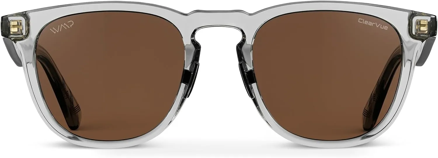 WMP Eyewear – Men’s Polarized Sport & Golf Sunglasses: Round Frame, Anti-Reflective Lenses, Non-Slip Nose Pads, Lightweight