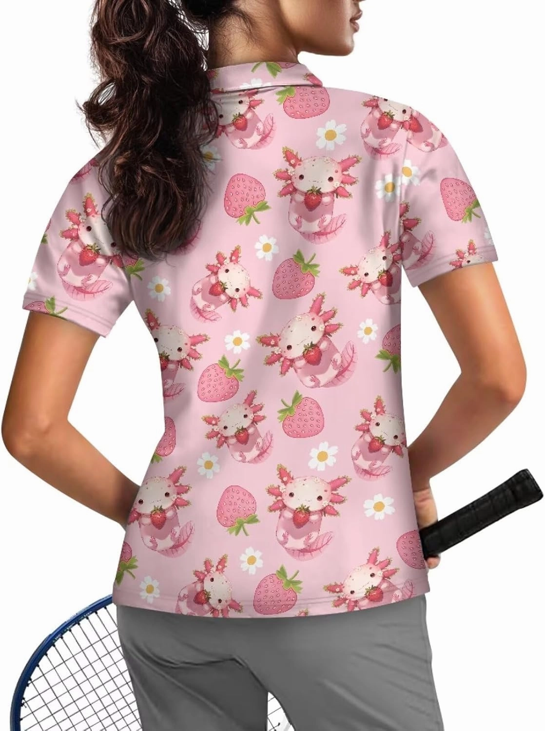 Women's Golf Polo Shirts Short Sleeve Collared Tennis Shirt UPF 50  Workout Athletic Tops Lightweight Quick Dry