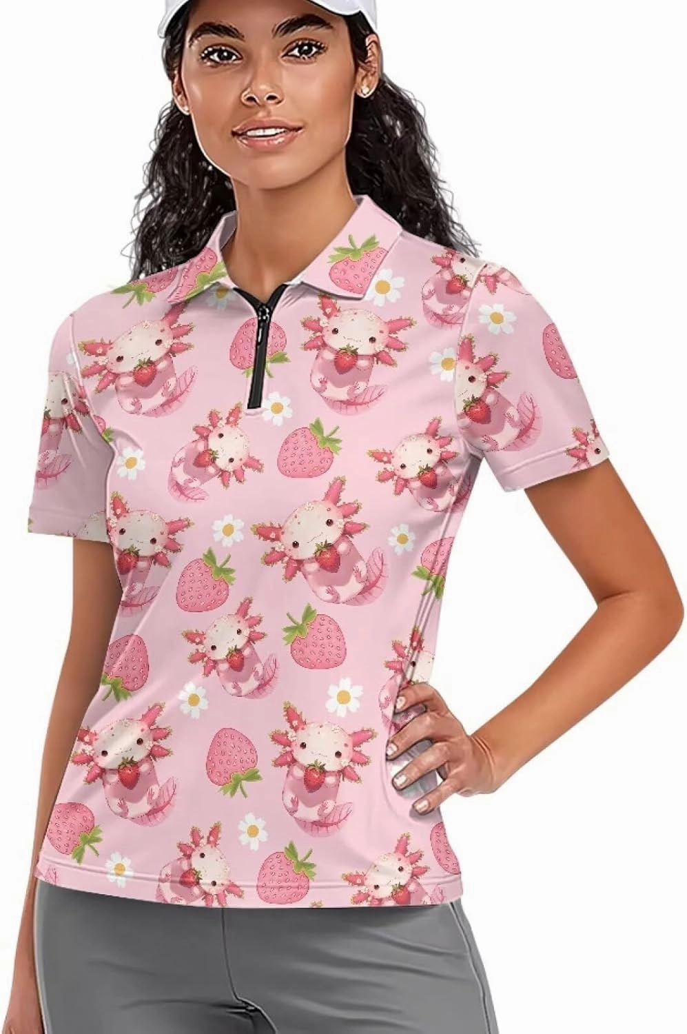 Women's Golf Polo Shirts Short Sleeve Collared Tennis Shirt UPF 50  Workout Athletic Tops Lightweight Quick Dry
