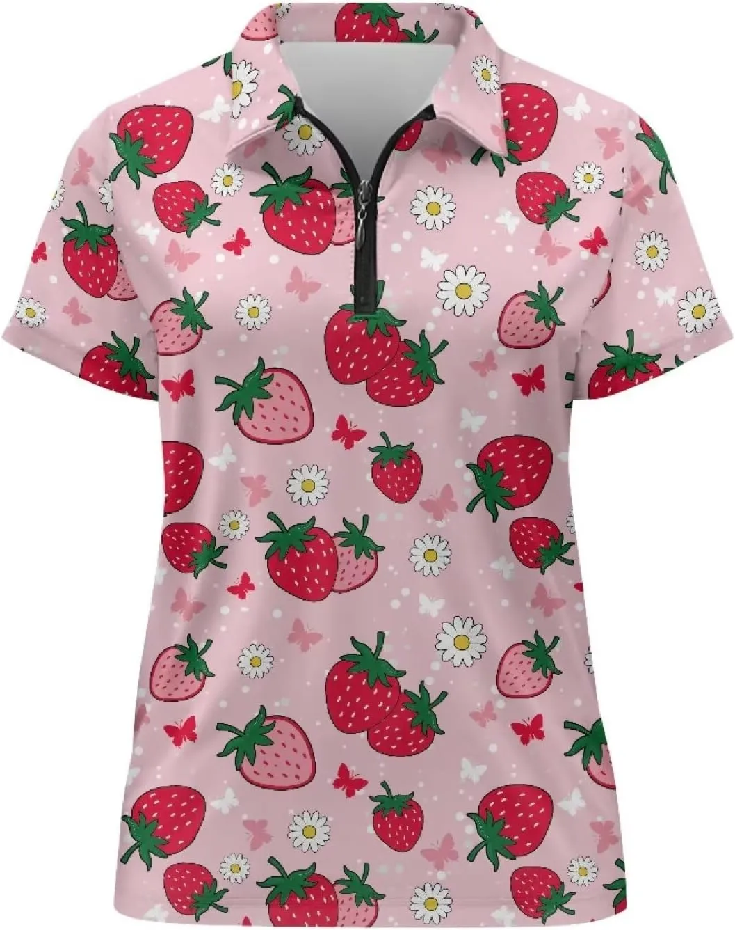 Women's Golf Polo Shirts Short Sleeve Collared Tennis Shirt UPF 50  Workout Athletic Tops Lightweight Quick Dry