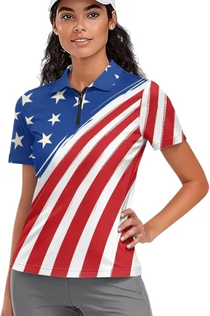 Women's Golf Polo Shirts Short Sleeve Collared Tennis Shirt UPF 50  Workout Athletic Tops Lightweight Quick Dry