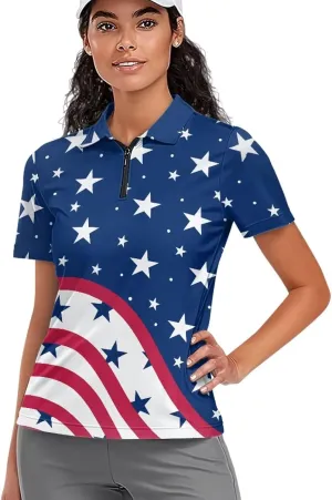 Women's Golf Polo Shirts Short Sleeve Collared Tennis Shirt UPF 50  Workout Athletic Tops Lightweight Quick Dry