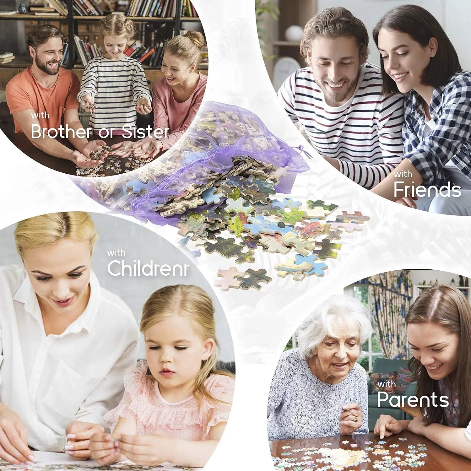 Wooden Jigsaw Puzzle Ice Fishing on a Lake in Norway at Sunset 1000Pieces for Adult Children Educational Decompression DIY Toys Gifts Fits Together Perfectly Multicolor