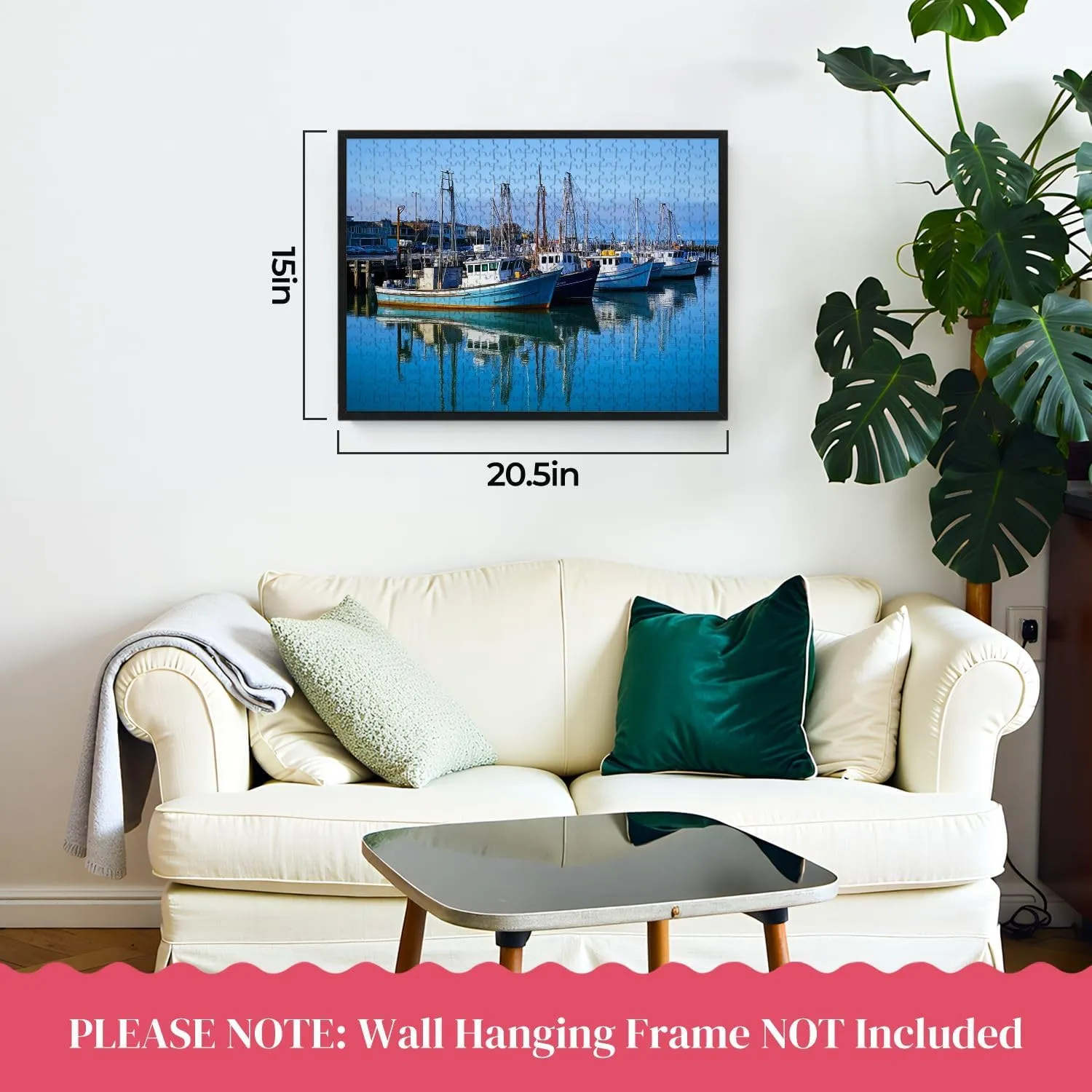 Wooden Puzzles Fishing Boats Jigsaw Puzzles for Adults 500 Pieces Impossible Puzzle Challenging Puzzle Educational Toys Decompression Game