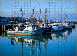 Wooden Puzzles Fishing Boats Jigsaw Puzzles for Adults 500 Pieces Impossible Puzzle Challenging Puzzle Educational Toys Decompression Game