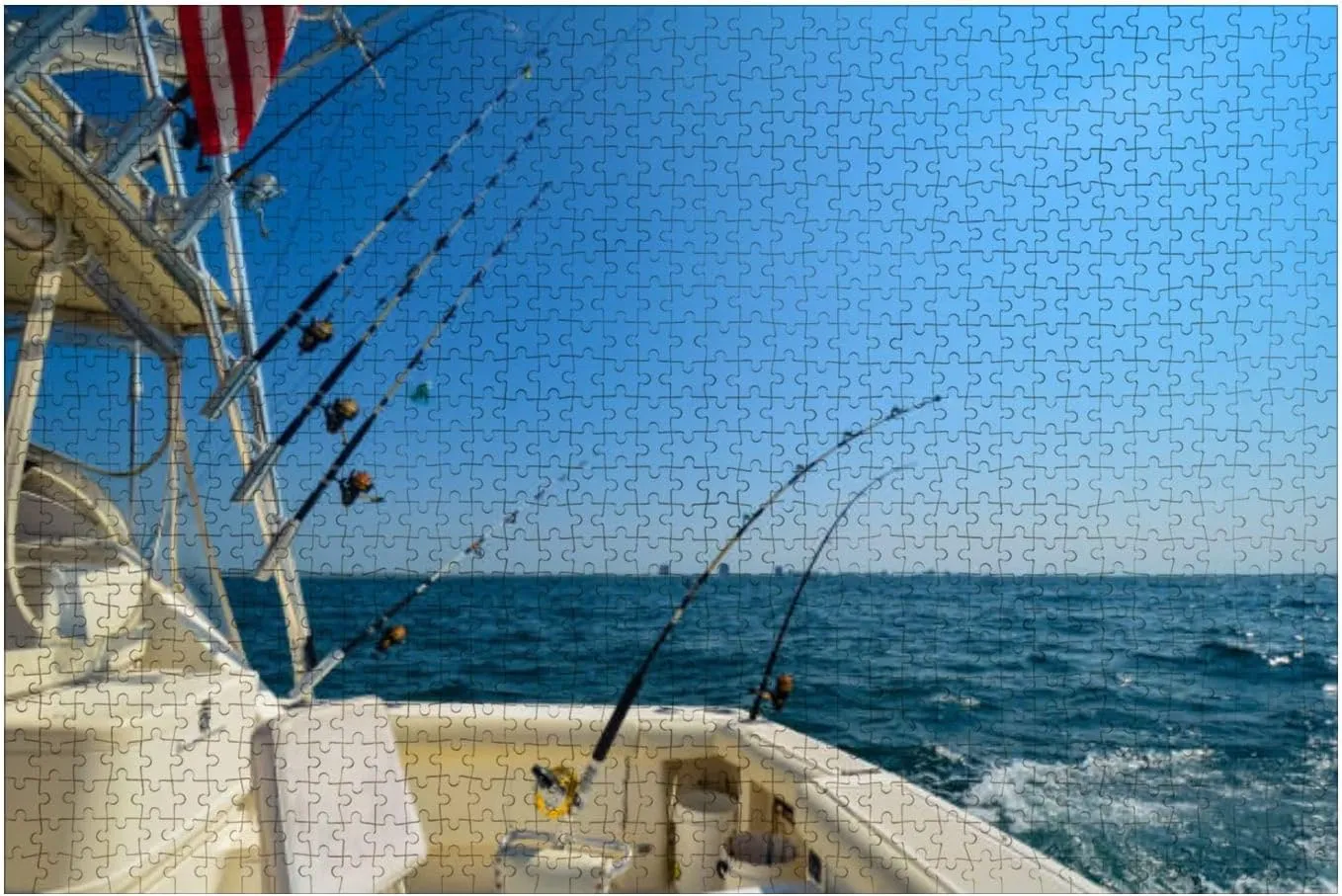 Wooden Puzzles Fishing Trip Jigsaw Puzzles for Adults 1000 Pieces Impossible Puzzle Challenging Puzzle Educational Toys Decompression Game
