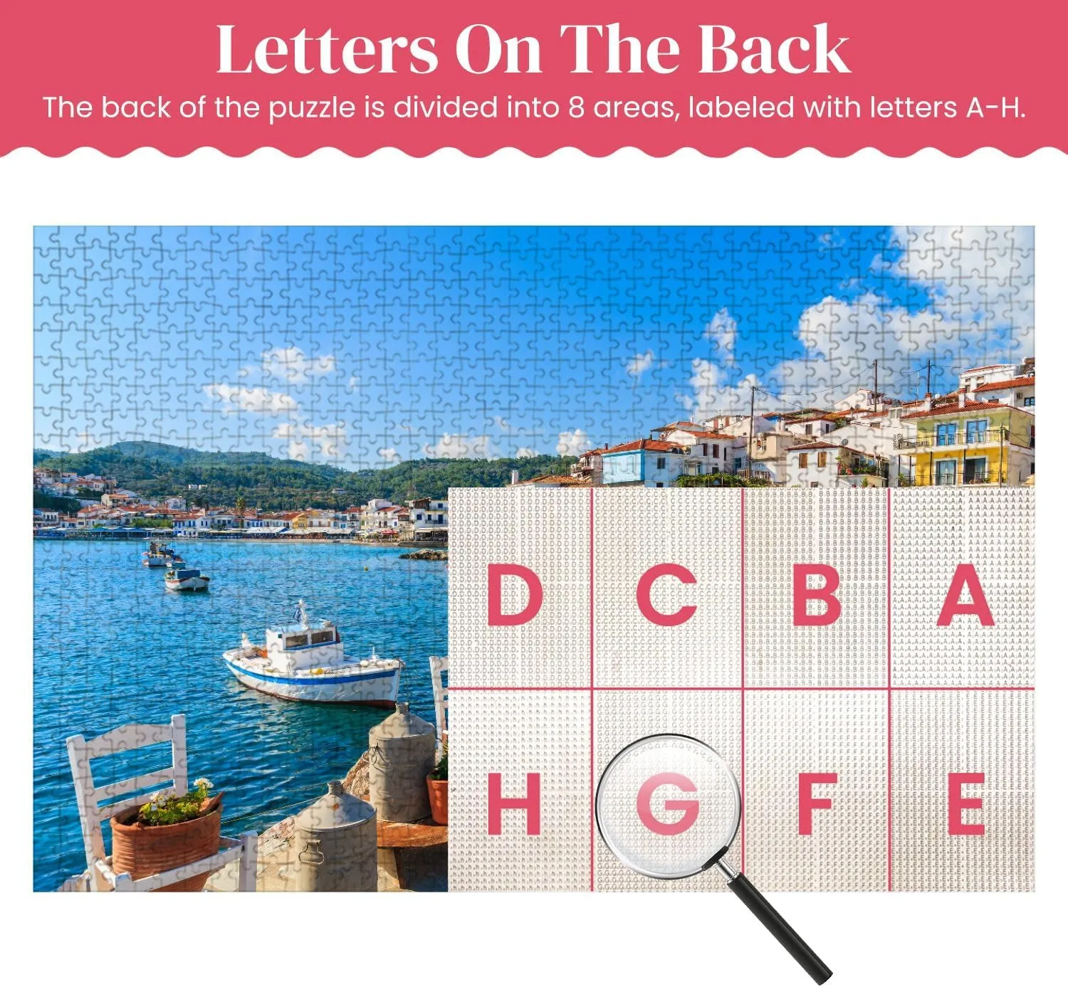 Wooden Puzzles Flower View Fishing Boats Jigsaw Puzzles for Adults 1000 Pieces Impossible Puzzle Challenging Puzzle Educational Toys Decompression Game