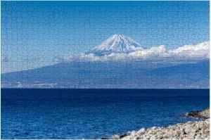 Wooden Puzzles Mt View from Fishing Harbor Japan Jigsaw Puzzles for Adults 1000 Pieces Impossible Puzzle Challenging Puzzle Educational Toys Decompression Game