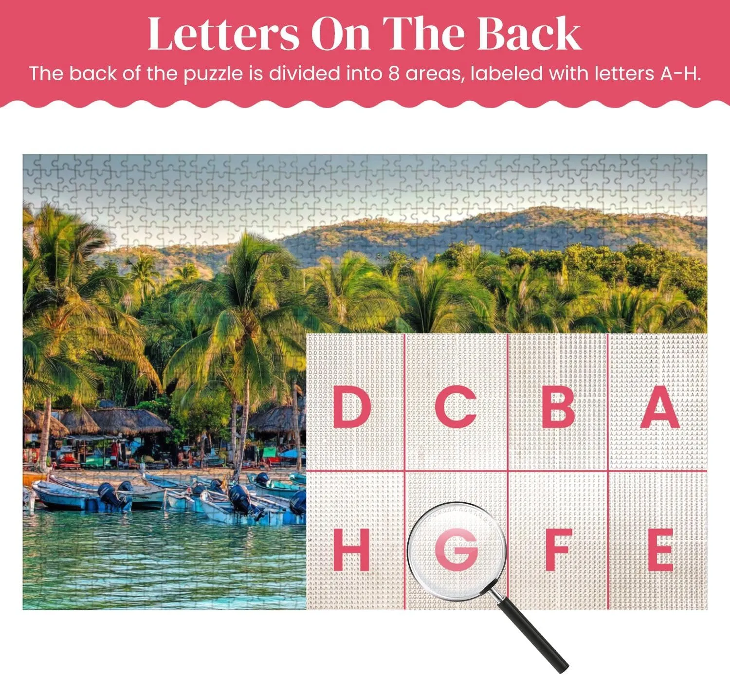 Wooden Puzzles Palm Trees Fishing Boats Zihuatanejo Beach Sunset Light Jigsaw Puzzles for Adults 1000 Pieces Impossible Puzzle Challenging Puzzle Educational Toys Decompression Game