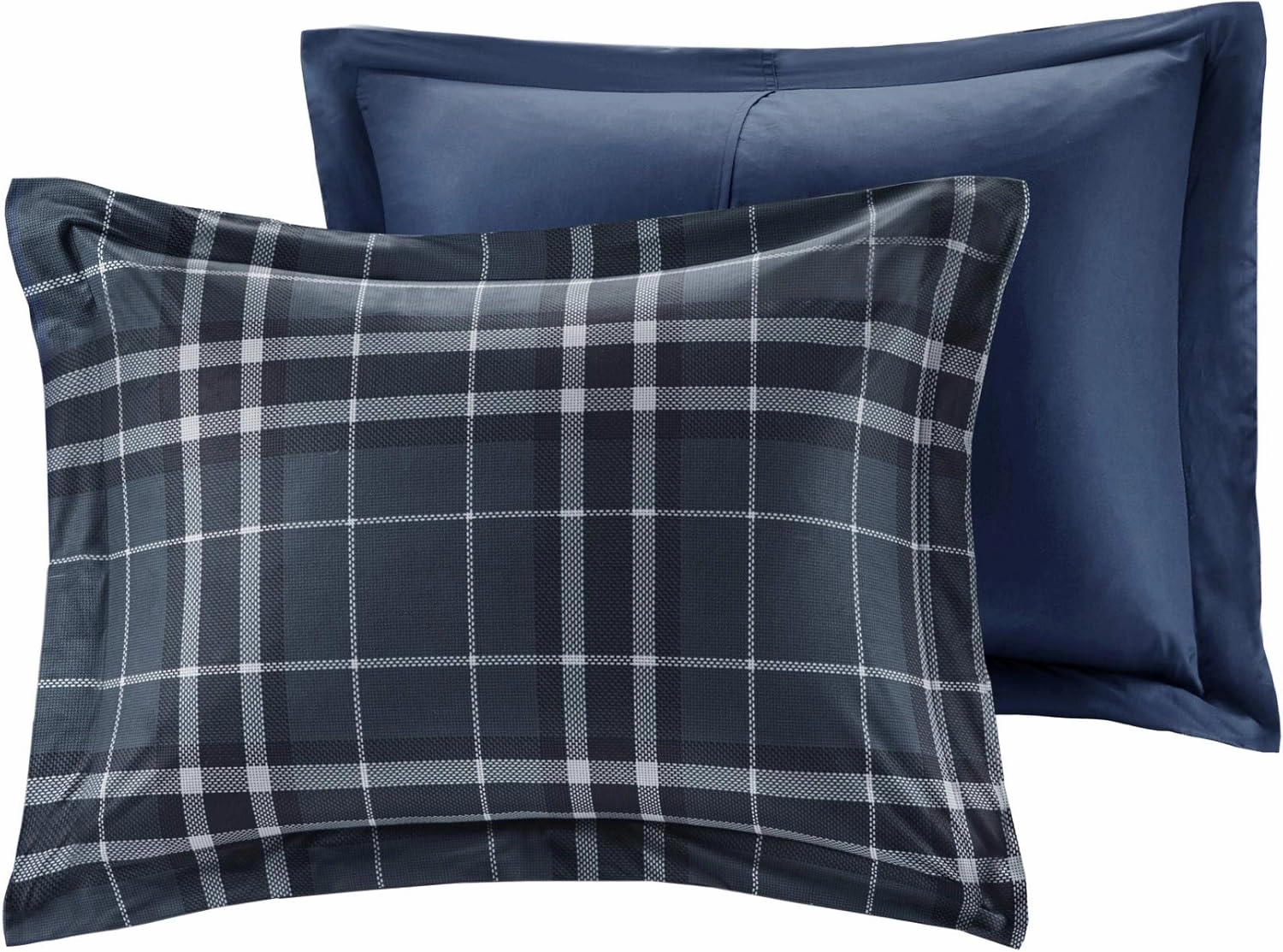 Woolrich Comforter Set, Cabin Lodge, Warm Cover for Colder Season, Modern Cottage-Inspired Down Alternative Ultra Soft Microfiber Bedding, Matching Sham, Plaid Navy King 3 Piece