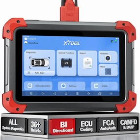 XTOOL D7 Bidirectional OBD2 Scanner: 2025 Scan Tool with ECU Coding, All System Car Scanner Diagnostic Tool, 36  Resets, Battery Registration, Crank Sensor Relearn, FCA, CANFD & DoIP, 3-Year Update