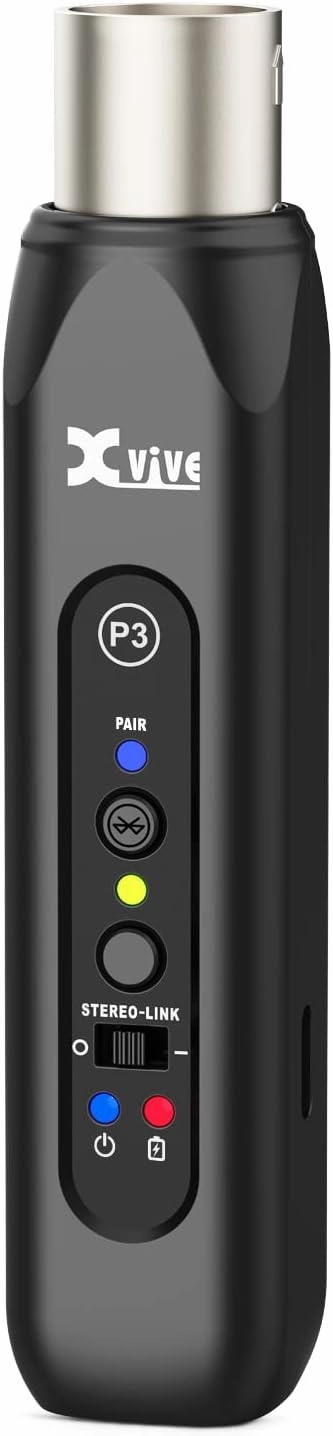 Xvive P3 Wireless XLR Bluetooth Receiver, Bluetooth Adapter for Speakers, Audio Mixer, PA Systems, DJ System(P3 XLR)