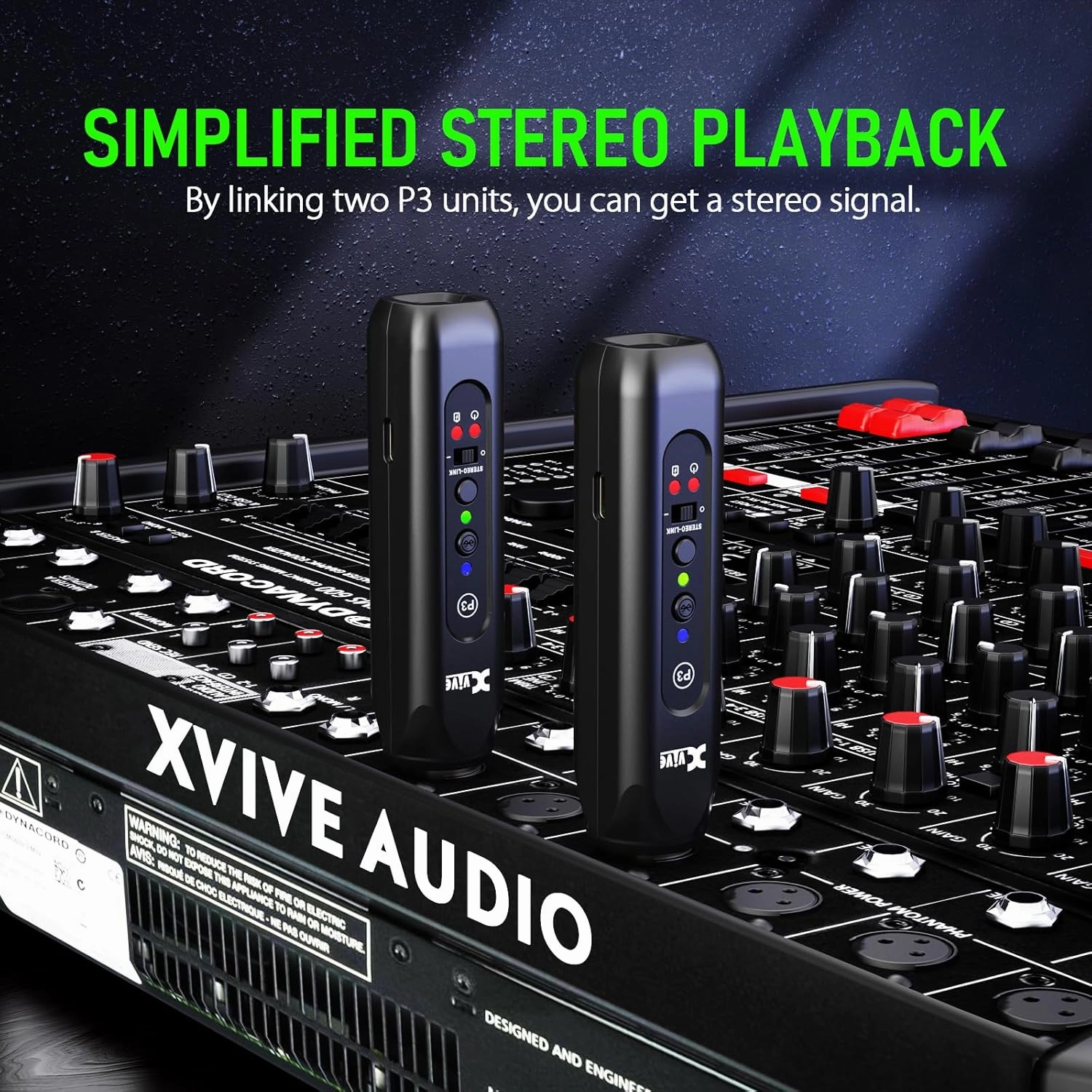 Xvive P3 Wireless XLR Bluetooth Receiver, Bluetooth Adapter for Speakers, Audio Mixer, PA Systems, DJ System(P3 XLR)