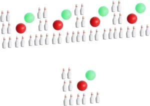 YARNOW 1 Set Miniature Bowling Set for Dollhouse Realistic Bowling Pins Balls Decoration for Mini House Supply Restaurants Bars High Simulation Craftsmanship