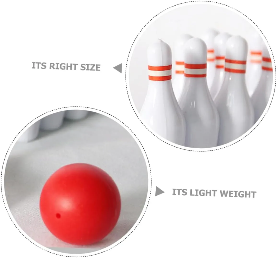 YARNOW 1 Set Miniature Bowling Set for Dollhouse Realistic Bowling Pins Balls Decoration for Mini House Supply Restaurants Bars High Simulation Craftsmanship