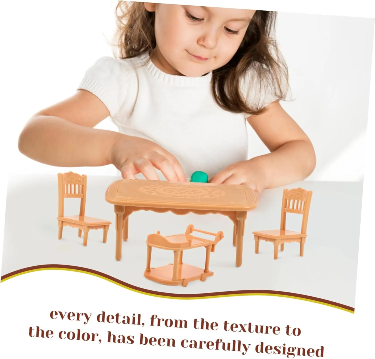 YARNOW 1 Set Scale Miniature Plastic Furniture for Dollhouse Accessories Compact Design Realistic Details for Creative Play