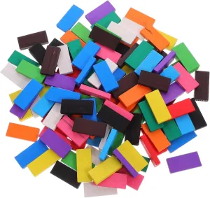 YARNOW 1 Set Set Wooden Domino Set for Educational Domino Block Kit for Building and Stacking Safe for Family Fun and Intelligence Development