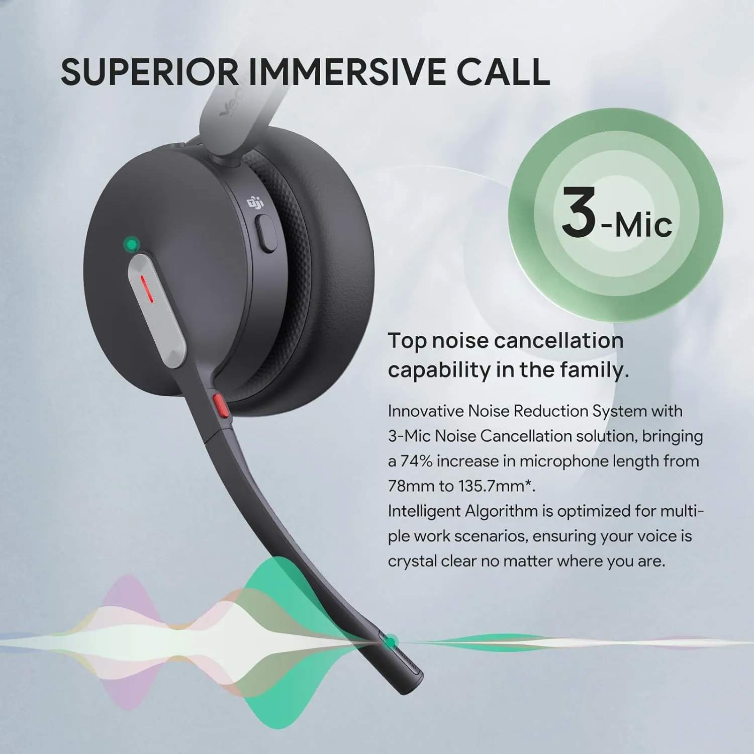 Yealink BH70 with Stand Wireless Bluetooth Headset with Microphone for Work, up to 35h Talking Battery Life, 3 Noise Cancellation Mics, Teams Certified, ≤90min Fast Charging, NO Power Adapter Needed