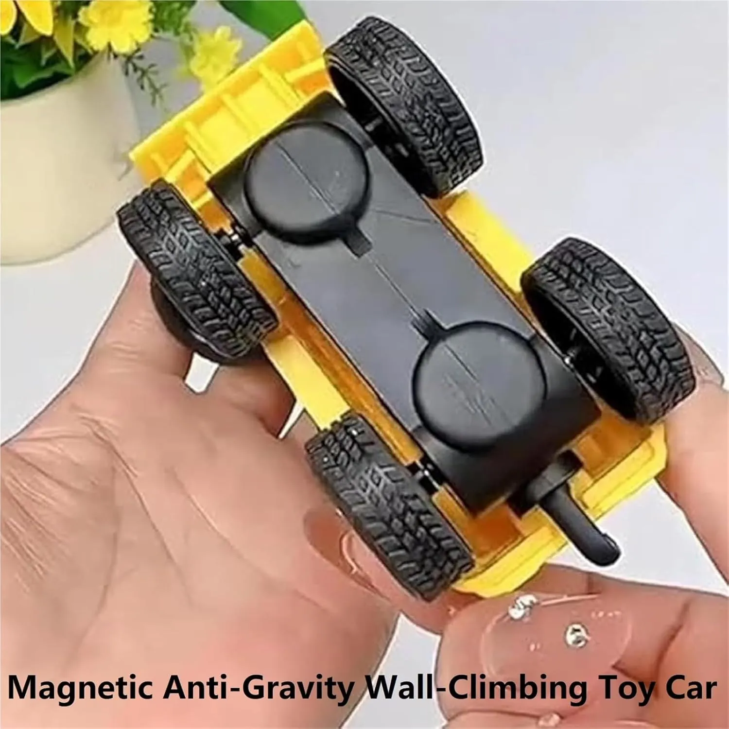 Yearpilrim Magnetic Wall Climbing Toy Car, Magnetic Anti-Gravity Wall-Climbing Toy Car, Wall Climbing Car Against Gravity, Zero Gravity Inertia Vehicle for Walls & Ceilings (3pcs)