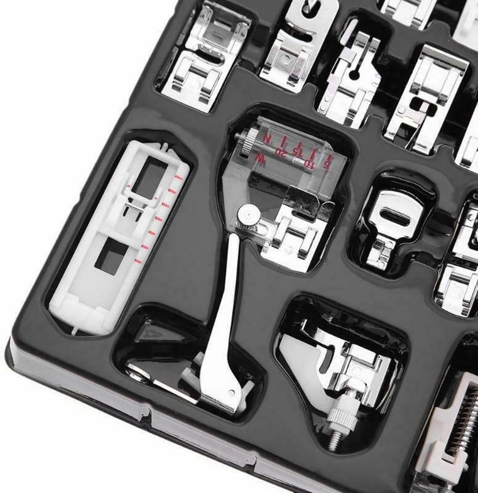 YEQIN 62pcs Domestic Sewing Machine Presser Foot Feet Set Multi-Functional Presser Foot Set for Singer, Brother, Janome,Kenmore, Babylock,Elna,Toyota,New Home, Etc(62 PCS)