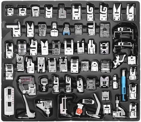 YEQIN 62pcs Domestic Sewing Machine Presser Foot Feet Set Multi-Functional Presser Foot Set for Singer, Brother, Janome,Kenmore, Babylock,Elna,Toyota,New Home, Etc(62 PCS)
