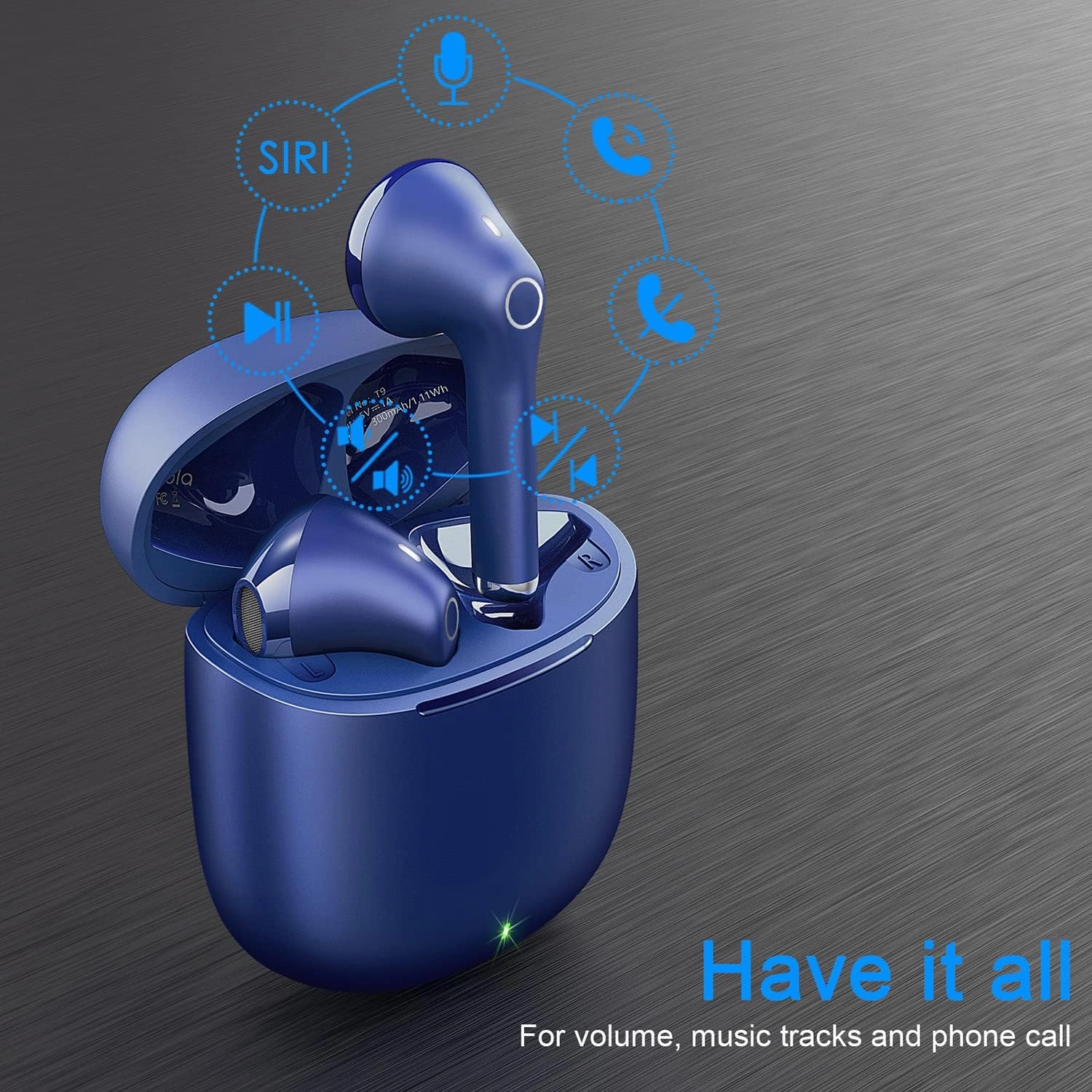 yobola Wireless Earbuds, Bluetooh Earbuds, Deep Bass Light Weight Mini Wireless Headphones for Running/Fitness, 25Hrs Playtime, Built-in Microphone, Touch Control, IPX5 Waterproof