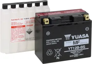 Yuasa YUAM6212B YT12B-BS Maintenance Free AGM Battery with Acid pack