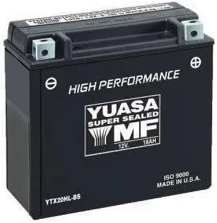 Yuasa YUAM6219BL YT19BL-BS Maintenance Free AGM Battery with Acid pack