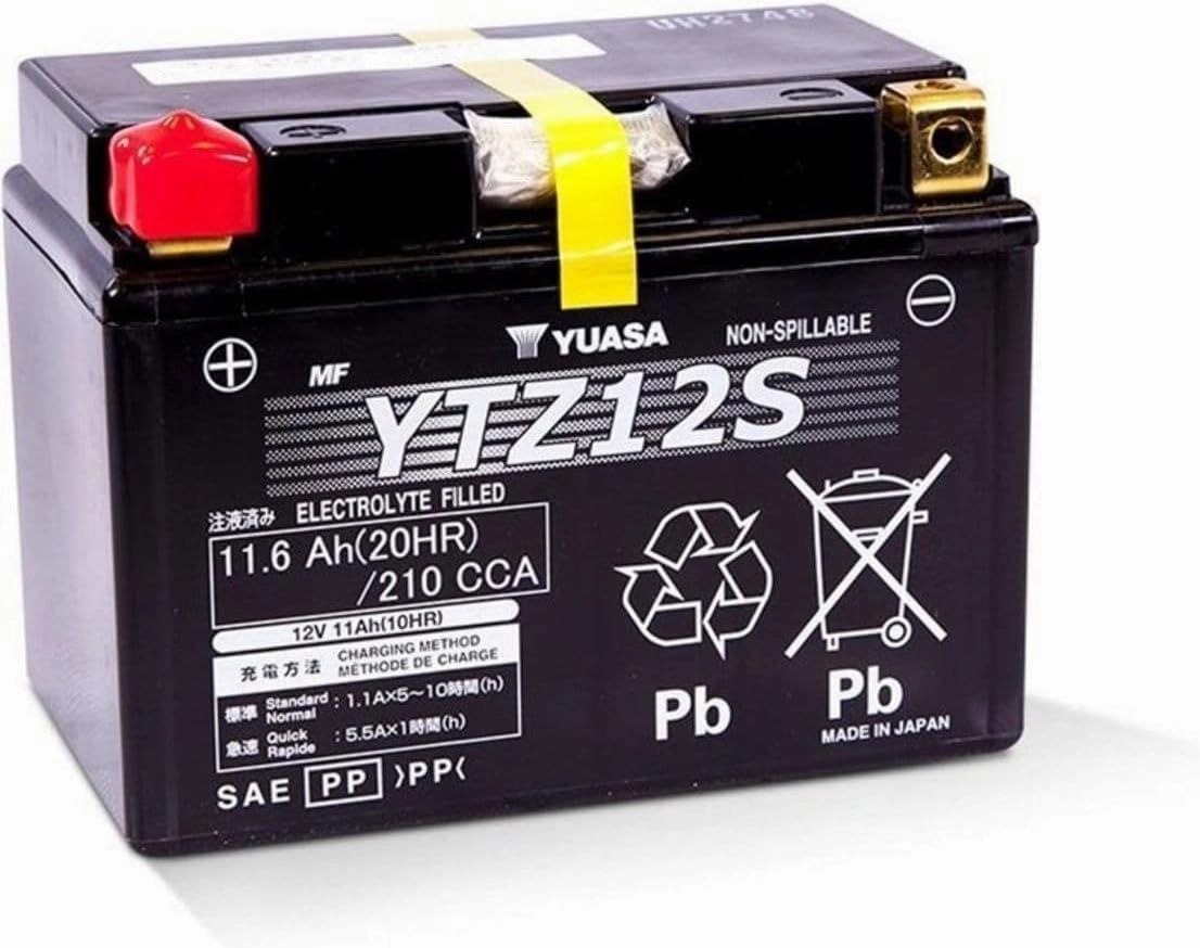 Yuasa YUAM7212A YTZ12S Factory Activated YTZ High Performance AGM Battery