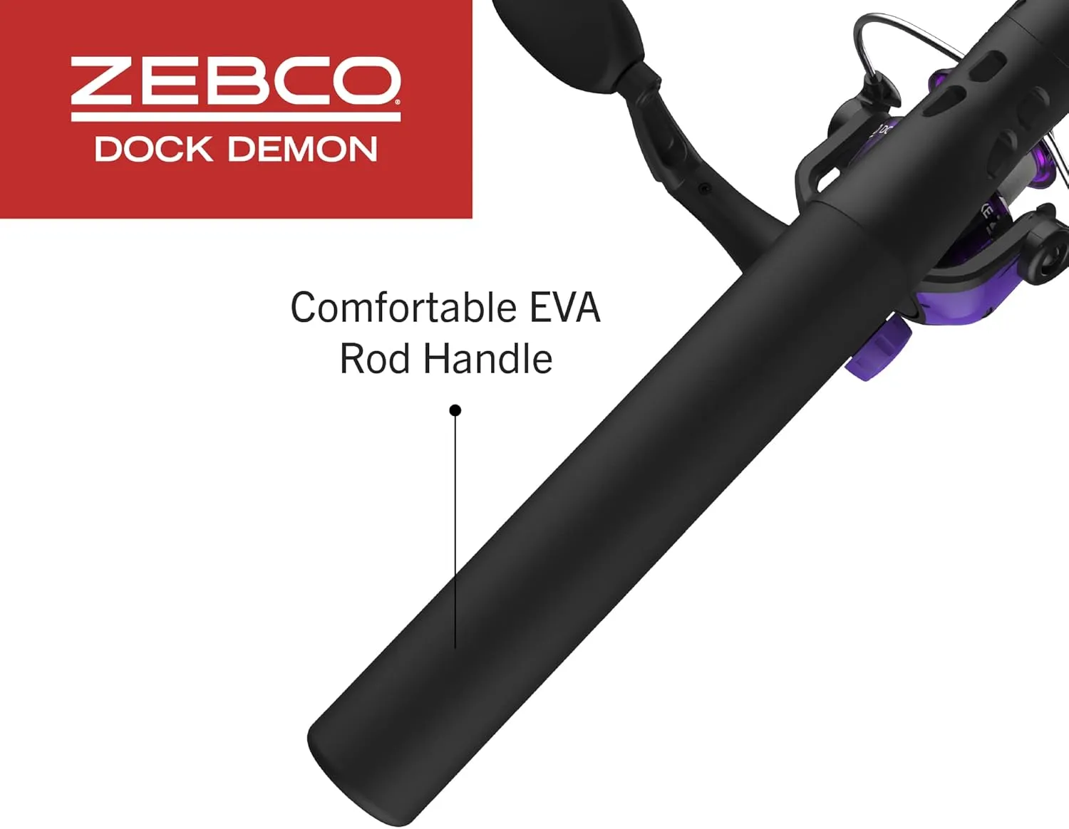 Zebco Dock Demon Spinning Reel or Spincast Reel and Fishing Rod Combo, 30-Inch Durable Fiberglass Rod, QuickSet Anti-Reverse Fishing Reel