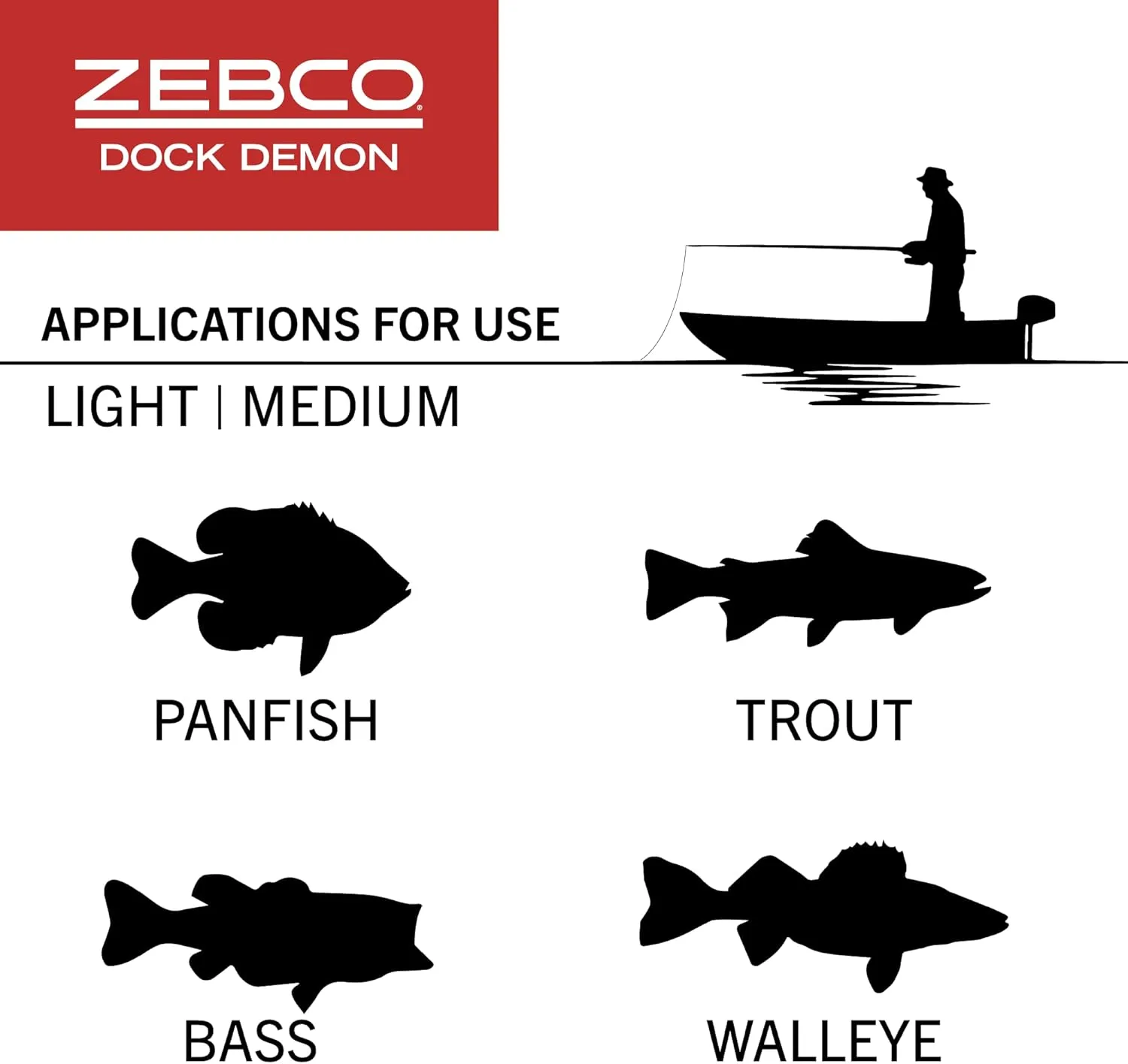 Zebco Dock Demon Spinning Reel or Spincast Reel and Fishing Rod Combo, 30-Inch Durable Fiberglass Rod, QuickSet Anti-Reverse Fishing Reel