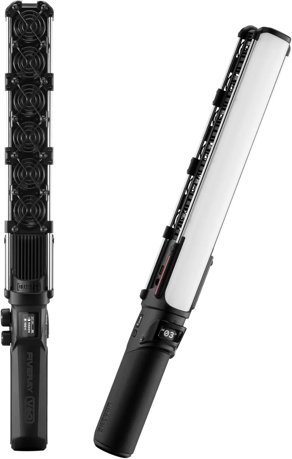 Zhi yun FIVERAY V60 Dimmable Handheld LED Video Light Wand, Black (Standard)