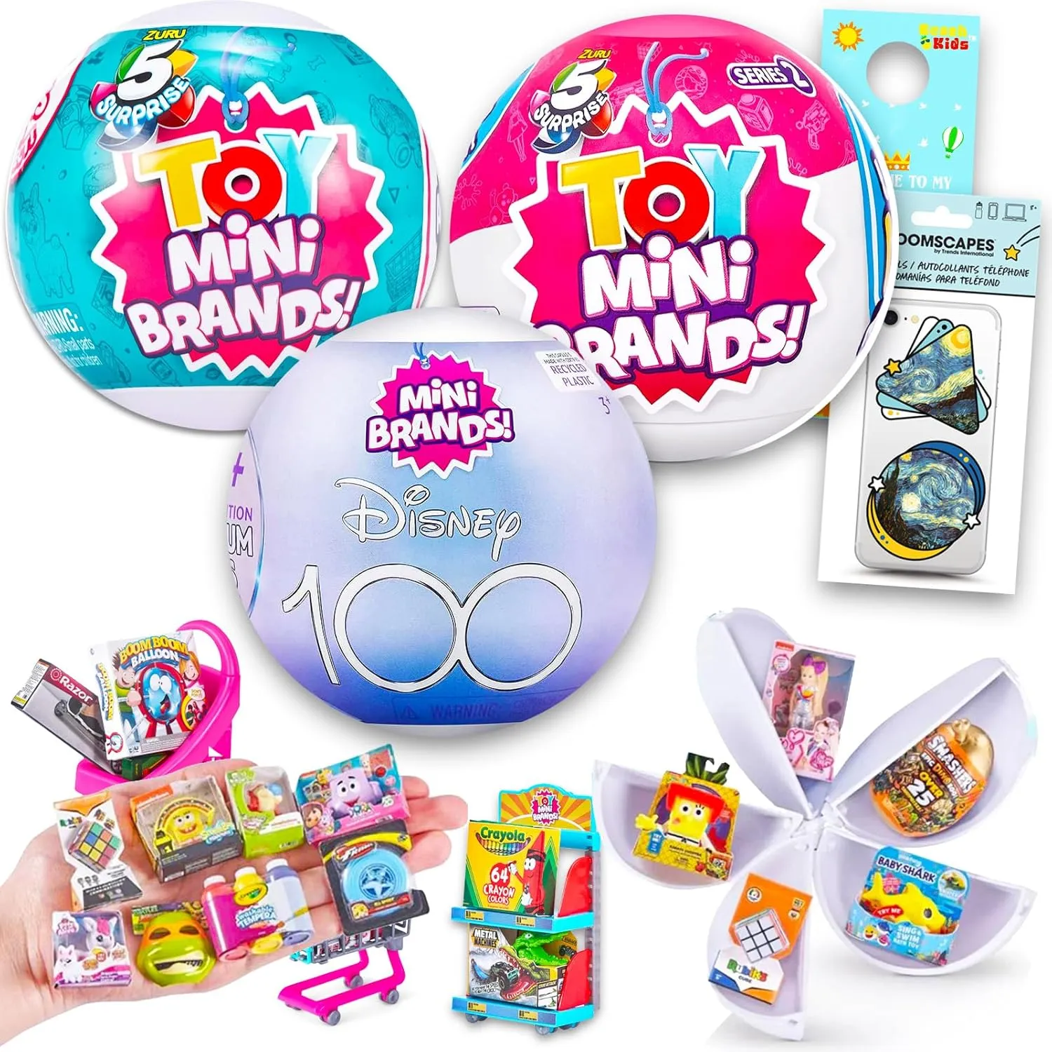 ZURU 5 Surprise Toy Mini Brands - Mystery Balls Bundle Includes 3 Balls Plus More | Toys for Kids